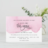 Laten we dit nog eens proberen, Paarse roze Waterv Save The Date (Staand voorkant)