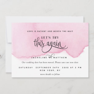 Laten we dit nog eens proberen, Paarse roze Waterv Save The Date