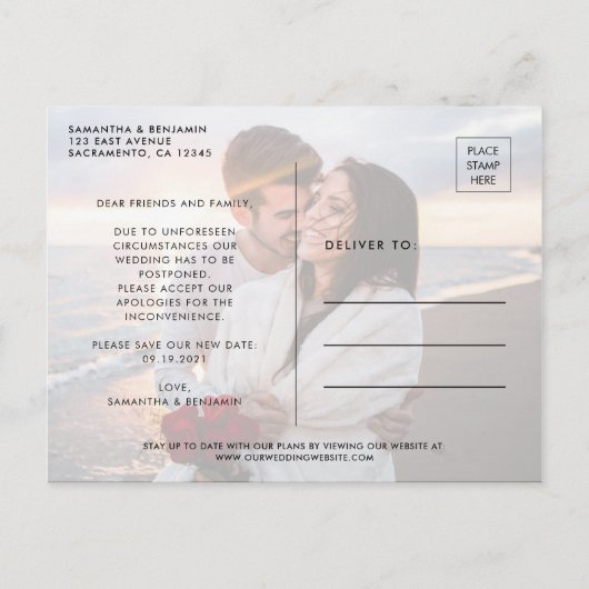 Laten we dit opnieuw proberen | Modern Weddenschap Aankondigingskaart (Achterkant)