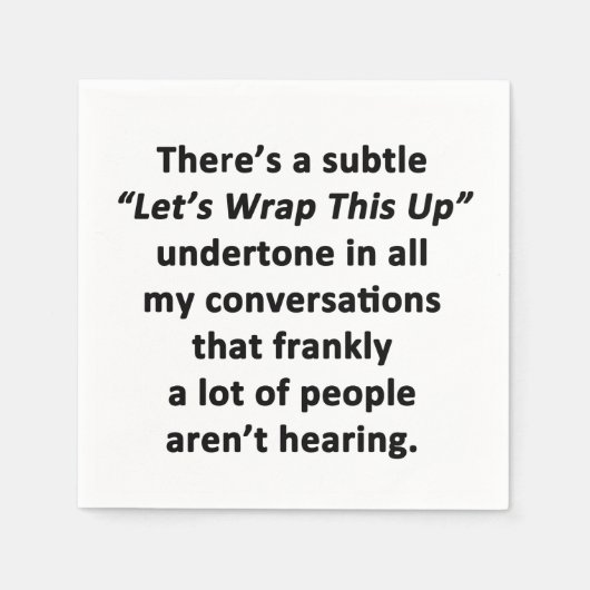 Laten we dit samenvatten servetten (Voorkant)