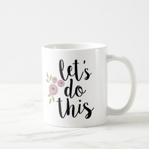 Laten we dit zwart doen   Witte koffie-Mok Koffiemok