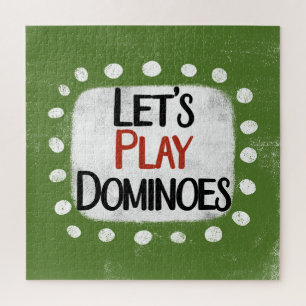Laten we Dominoes Jigsaw Puzzle spelen Legpuzzel