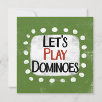 Laten we Dominoes Wenskaart spelen