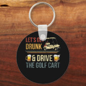 LATEN WE DRINK ZIJN EN DE GOLF-KAART BESTUDEREN SLEUTELHANGER (Voorkant)