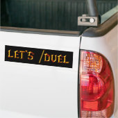 Laten we /Duel Bumpersticker (Op Truck)