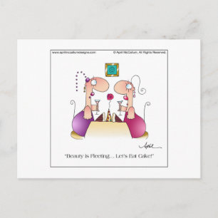 LATEN WE EAT CAKE ETEN! Briefkaart van April McCal