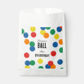 Laten we een bal kleurrijke bal verjaardagsfeestje bedankzakje (Voorkant)