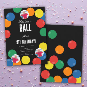Laten we een Ball Kids verjaardagsfeestje thema he Kaart