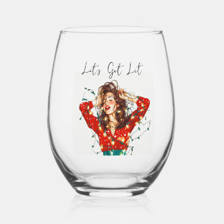 Laten we een beetje grappig wijnglas aansteken zonder voet