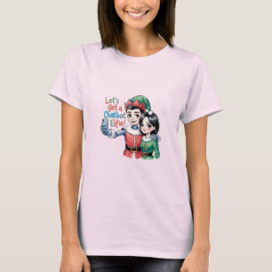 🤖Laten we een chatbot krijgen Elfie Grappige kers T-shirt