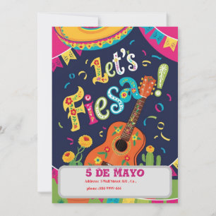 Laten we een cinco de mayo vieren kaart