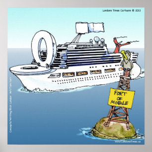Laten we een cruise maken Grappige Poster