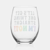 Laten we één ding halen, ik ben niet. wijnglas zonder voet (Achterkant)