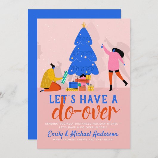 Laten we een Do Over Moderne Feestdagen Sjabloon C (Voorkant / Achterkant)