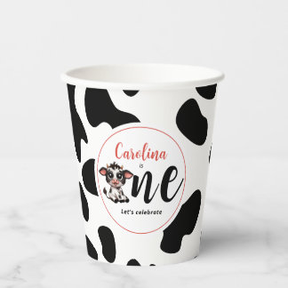 Laten we één eerste verjaardag vieren papieren bekers