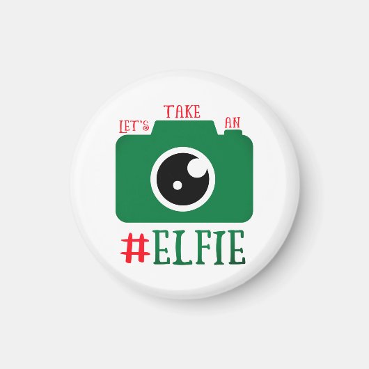 Laten we een Elfie Santa Cam Funny Kerstmis nemen Magneet (Voorkant)