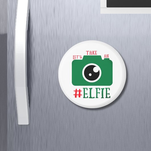 Laten we een Elfie Santa Cam Funny Kerstmis nemen Magneet