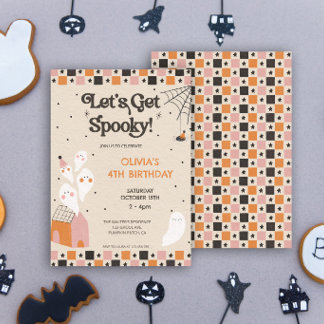 Laten we een enge, cute Halloween-verjaardagsfeest Kaart