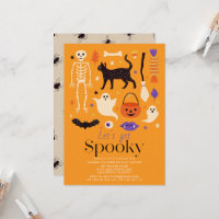 Laten we een enge oranje Halloween-feest geven