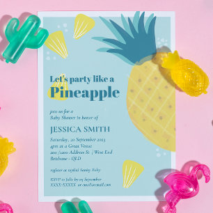Laten we een feest houden als een ananas Baby show Kaart