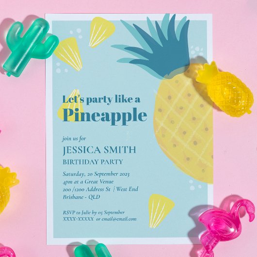 Laten we een feest houden als een ananas-feest kaart