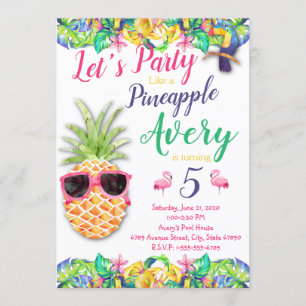 Laten we een feest houden als een ananas-feest kaart