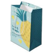 Laten we een feest houden als een ananas medium cadeauzakje (Achterkant Gekanteld)