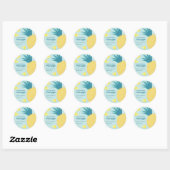 Laten we een feest houden als een ananas ronde sticker (Vel)
