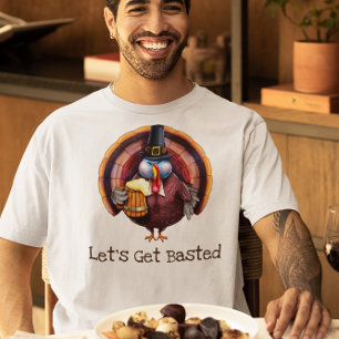 Laten we een fijne Thanksgiving-kalkioen krijgen F T-shirt