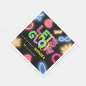 Laten we een gek neonlaserfeest gloeien servet (Hoek)