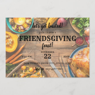 Laten we een gekookte Thanksgiving binnenuitnodigi Kaart