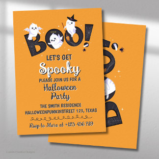 Laten we een griezelig schattig Halloween-feest ge Kaart