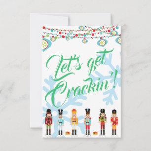 Laten we een Kerstfeest uitnodigen om te kraken Bedankkaart
