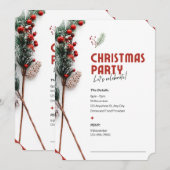 Laten we een kerstfeest uitnodigen Uitnodiging (Voorkant / Achterkant)