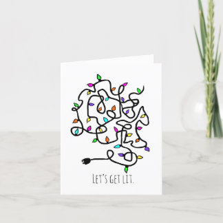 Laten we een kerstkaart opsteken. feestdagen kaart