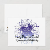 Laten we een kuur zoeken! Reumatoïde artritis Desi Briefkaart (Voorkant / Achterkant)