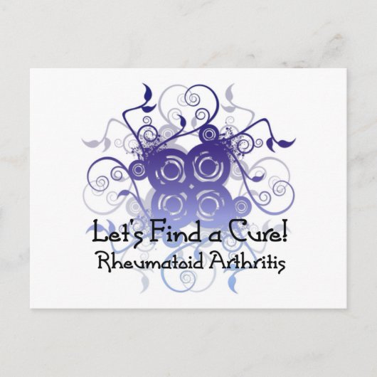 Laten we een kuur zoeken! Reumatoïde artritis Desi Briefkaart (Voorkant)