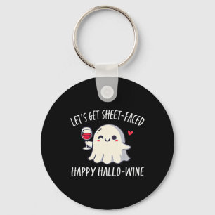 Laten we een laken onder ogen krijgen Happy Hallo Sleutelhanger