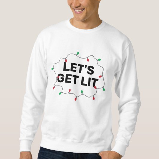Laten we een lomp met grappige kerstoffertes halen trui (Voorkant)