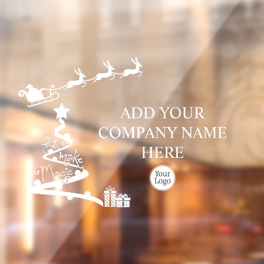 Laten we een magische Kerst winkel logo maken Raamsticker (Vel 2)