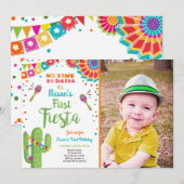 Laten we een Mexicaanse verjaardag Cactus Boy vier Kaart (Voorkant / Achterkant)