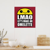 Laten we een Omelet maken Poster (Keuken)