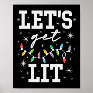 Laten we een paar grappige kerstcadeaus aansteken poster