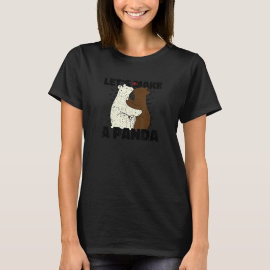 Laten we een panda en geestig maken t-shirt (Voorkant)