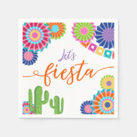 Laten we een papieren servet Mexicaanse Cactus Flo