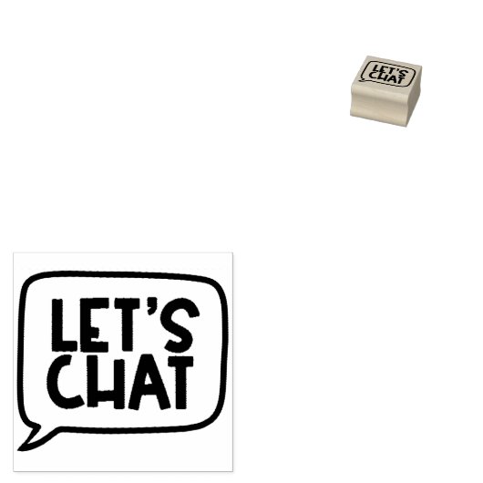 Laten we een praatje maken docentenstempel rubberstempel (Gestempeld)