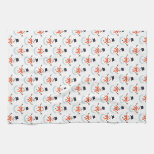 Laten we een sneeuwpop maken! theedoek