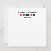 Laten we een Snowman Newfoundland puppy hond bouwe Feestdagenkaart (Achterkant)