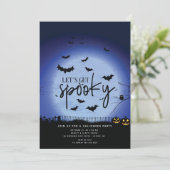 Laten we een spookachtig Halloween feestje geven Kaart (Staand voorkant)