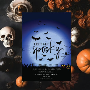 Laten we een spookachtig Halloween feestje geven Kaart